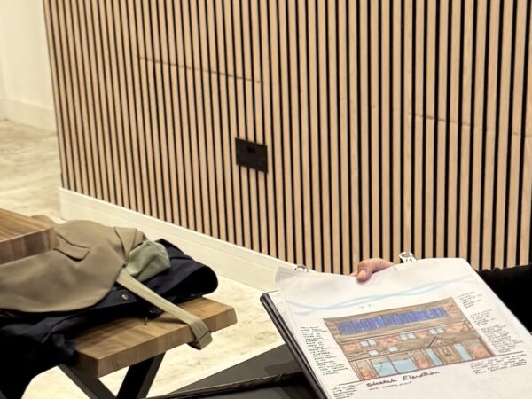 Hampshire Architect Carrie with Customers